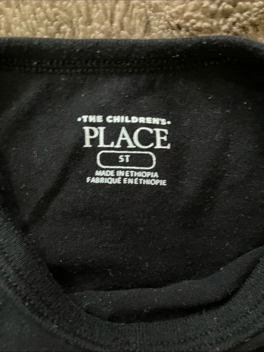 The Children's Place Black Graphic Logo Tee